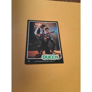 Vintage 1979 Raincloud Productions Queen Trading Card #31 Rock Band Memorabilia